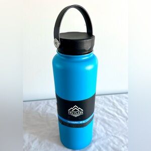 Tru Flask 40 oz Havasupai Blue Insulated Water Bottle w/ Handle Lid